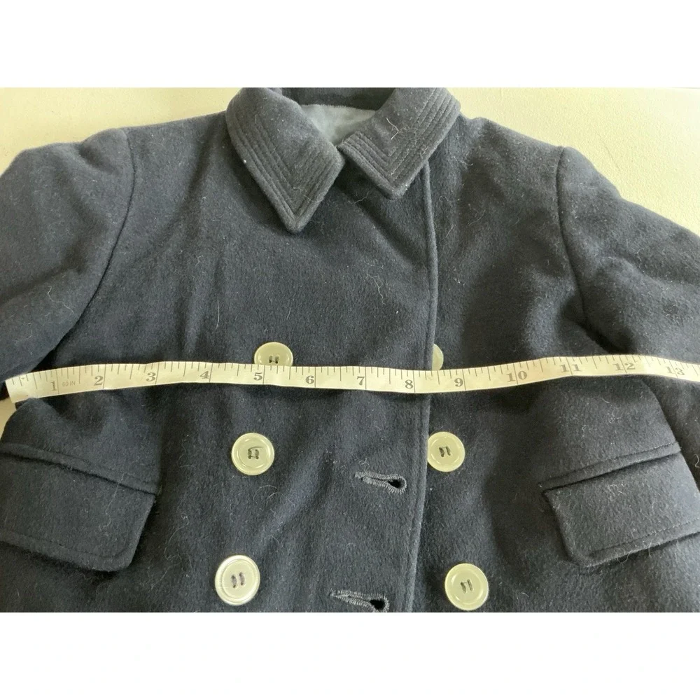 Vintage 1950s/60s Fieldston Grow-A-Year Boy's Navy Wool Sailor Pea Coat‎ Set